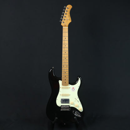 Bacchus BST-2-RSM/M Roasted Maple Fretboard, Stratocaster Electric Guitar w/ Bacchus SSH Pickups - Black ( BST2 RSM )