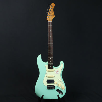 Bacchus BST-2-RSM/R Roasted Maple Neck & Rosewood FB, Stratocaster Electric Guitar w/ Bacchus SSH Pickups- Seafoam Green