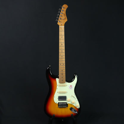 Bacchus BST-2-RSM/M Roasted Maple Fretboard, Stratocaster Electric Guitar w/ Bacchus SSH Pickups - 3-Tone Sunburst