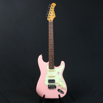 Bacchus BST-2-RSM/R Roasted Maple Neck & Rosewood FB, Stratocaster Electric Guitar w/ Bacchus SSH Pickups - Shell Pink