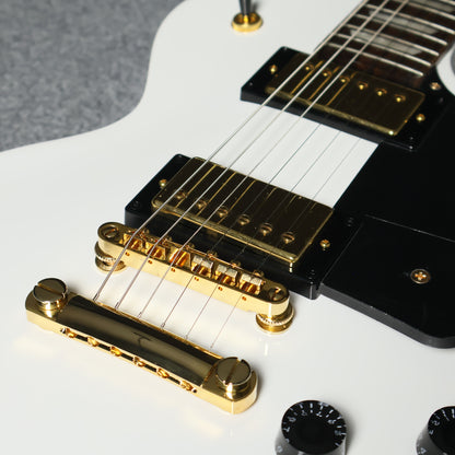 Epiphone Les Paul Studio Gold Limited-Edition Electric Guitar humbucker HH Pick up & Gold Hardware - Alpine White (AW)