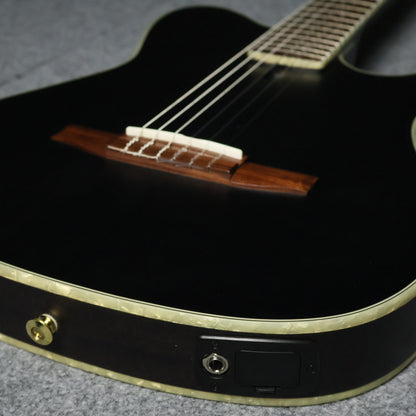 Ibanez TOD10N Tim Henson Signature Nylon Acoustic-Electric Guitar - Transparent Black Flat ( TOD-10N / TOD 10N / TBK )