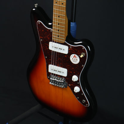 Bacchus BJM-1-RSM/M Roasted Maple Fretboard, Jazzmaster Electric Guitar w/ Bacchus BP-90 Pickups , 3-Tone Sunburst