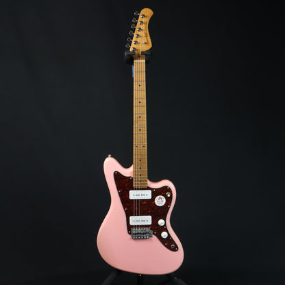 Bacchus BJM-1-RSM/M Universe Series Roasted Maple FB, Jazzmaster Electric Guitar w/ Bacchus BP-90 Pickups -Shell Pink