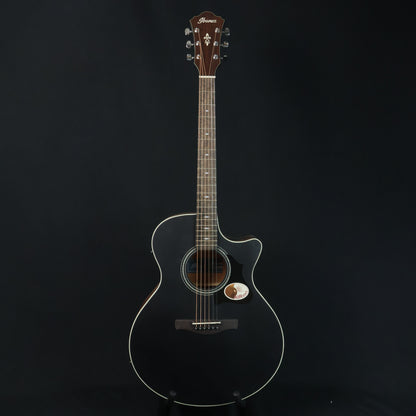 Ibanez AE140 Solid Top Acoustic-Electric Guitar Active Pick Up - Weathered Black Open Pore ( AE140-WKH / AE-140 / AE )