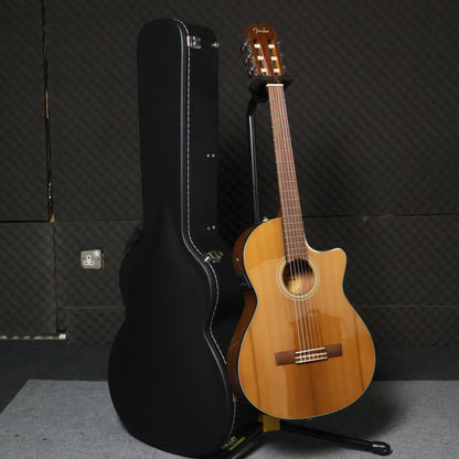 Fender CN-140SCE Nylon String Solid Top Classical Guitar with Case , Walnut FB , Natural ( CN 140S CE / CN140SCE / NAT )