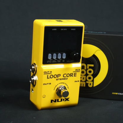 NUX Loop Core Stereo Effect Pedal with Built In Rhythm Tracks and MIDI Control - ( Loop-Core )