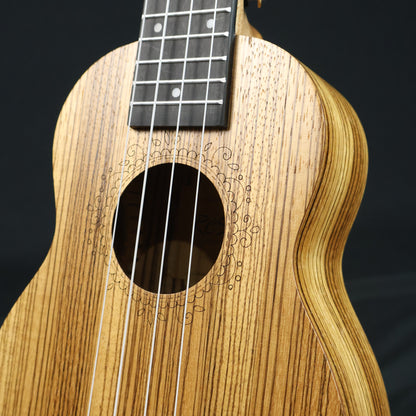 KAPPA Series 21 inch Soprano Ukulele - Zebra Wood (RCStromm / UZW21)