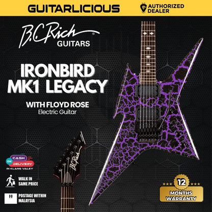 B.C. Rich Ironbird MK1 Legacy Floyd Electric Guitar - Purple Crackle (Coming Soon)