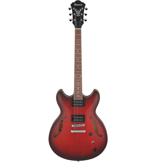Ibanez ARTCORE Semi Hollow Body Electric Guitar with Double Humbucker & ART-ST Bridge with Tailpiece, Sunburst Red Flat (AS53 / AS 53 / AS53-SRF)
