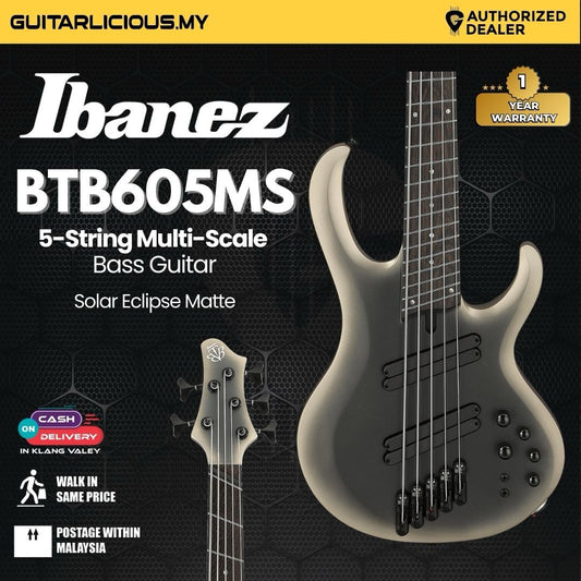 Ibanez BTB605MS-SOM 5-String Multi-Scale Bass Guitar - Solar Eclipse Matte
