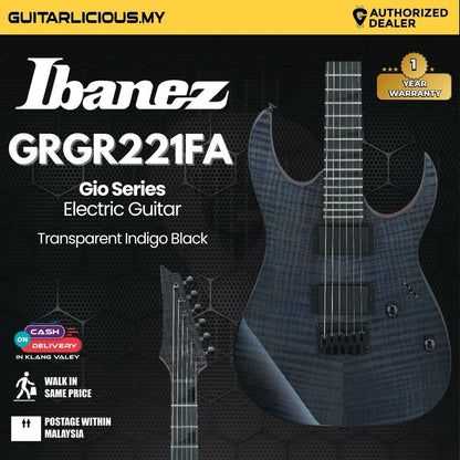 Ibanez Gio GRGR221FA-TDK GIO Electric Guitar - Transparent Indigo Black