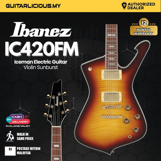 Ibanez Iceman IC420FM Electric Guitar - Violin Sunburst