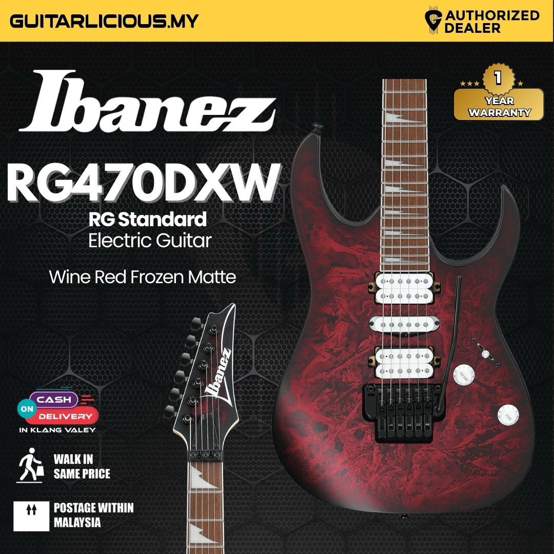 Ibanez RG470DXW-WZM Electric Guitar - Wine Red Frozen Matte