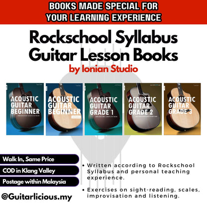 Acoustic Guitar Book - Ionian Studio From Beginner to Grade 3 / Music Learning Book