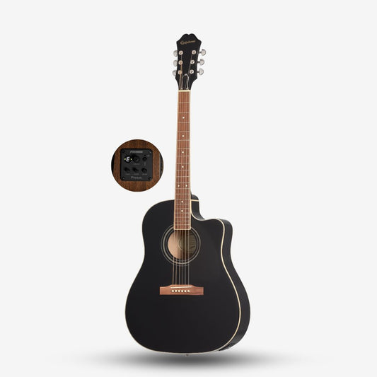 Epiphone J-45 EC Studio Acoustic-Electric Guitar with Fishman pick-up - Ebony (J45 / J45EC / J-45-EC / EE2S-EB-NH3 )