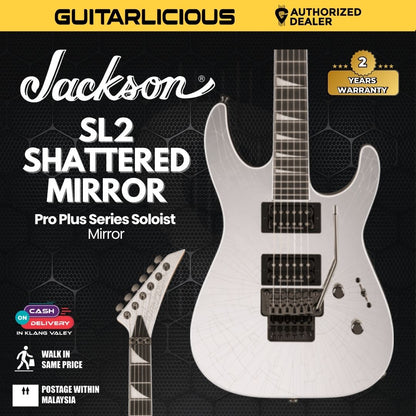 Jackson Pro Plus Series Soloist SL2 Electric Guitar, Ebony FB, Shattered Mirror