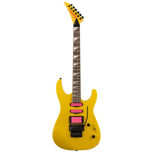 Jackson X Series Dinky DK3XR HSS Electric Guitar, Laurel FB, Caution Yellow