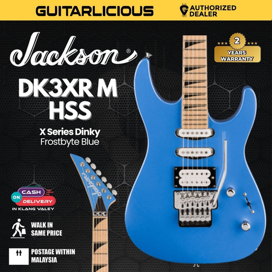 Jackson X Series DK3XRM HSS Electric Guitar, Maple FB, Frostbyte Blue