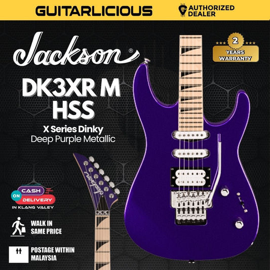 Jackson X Series DK3XRM HSS Electric Guitar, Maple FB, Deep Purple Metallic