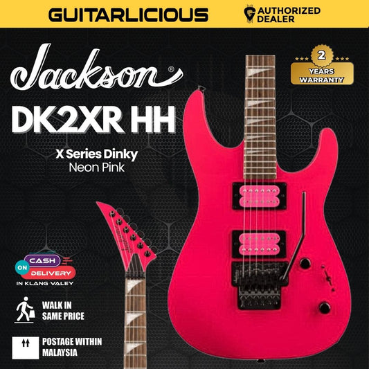 Jackson X Series Dinky DK2XR HH Electric Guitar, Laurel FB, Neon Pink