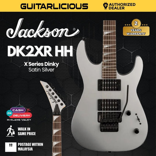 Jackson X Series Dinky DK2XR HH Electric Guitar, Laurel FB, Satin Silver