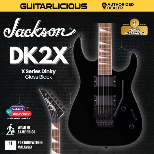 Jackson X Series Dinky DK2X Electric Guitar, Laurel FB, Gloss Black