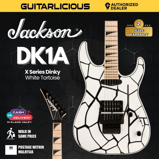 Jackson X Series Dinky DK1A Electric Guitar, Maple FB, White Tortoise