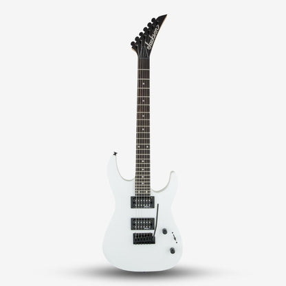 JACKSON JS Series Dinky JS12 Double Humbucker (HH) Electric Guitar, Amaranth FB, White (JS-12 / JS 12)