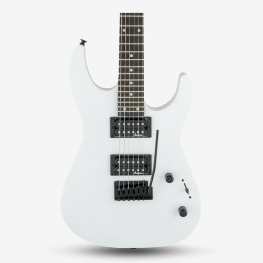 JACKSON JS Series Dinky JS12 Double Humbucker (HH) Electric Guitar, Amaranth FB, White (JS-12 / JS 12)