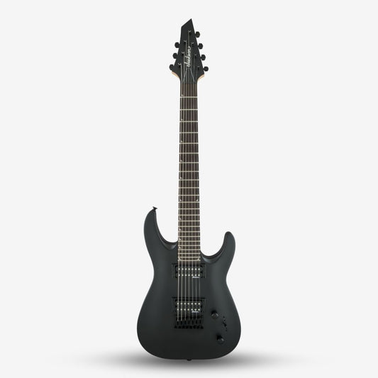 JACKSON JS Series 7 Strings Dinky Arch Top JS22-7 DKA HT with Double Humbucker Electric Guitar, Amaranth FB, Satin Black