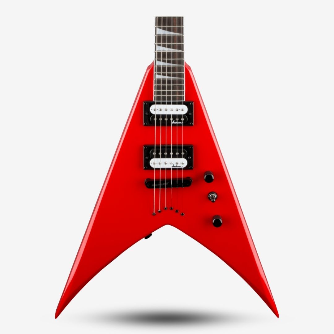 Jackson JS32T King V HH Electric Guitar, Amaranth FB – Ferrari Red