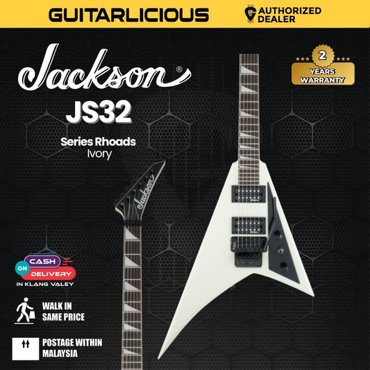 Jackson JS Series Rhoads JS32 Electric Guitar, Amaranth FB, Ivory