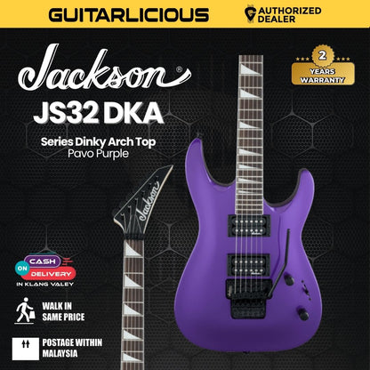 Jackson JS Series Dinky Archtop JS32 DKA Electric Guitar, Amaranth FB, Pavo Purple