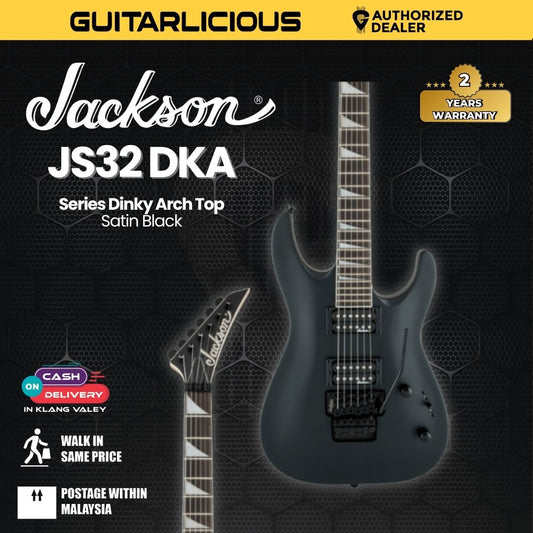 Jackson JS Series Dinky Archtop JS32 DKA Electric Guitar, Amaranth FB, Satin Black
