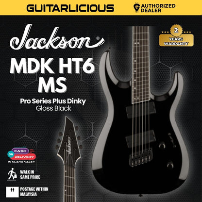 Jackson Pro Series Plus Dinky MDK MS HT6 Electric Guitar, Gloss Black