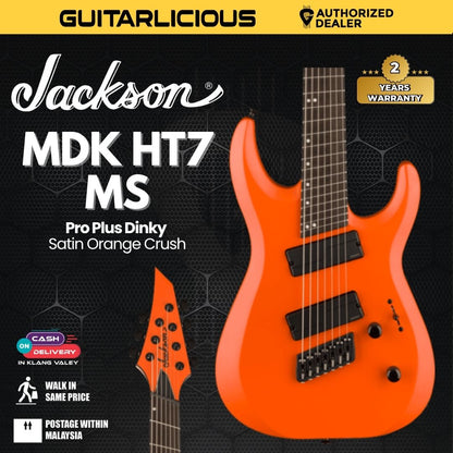Jackson Pro Series Plus MDK7 MS Electric Guitar, Satin Orange Crush