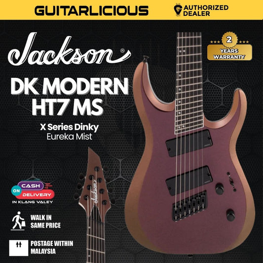 Jackson Pro Series Dinky DK Modern HT7 MS Electric Guitar, Ebony FB, Eureka Mist