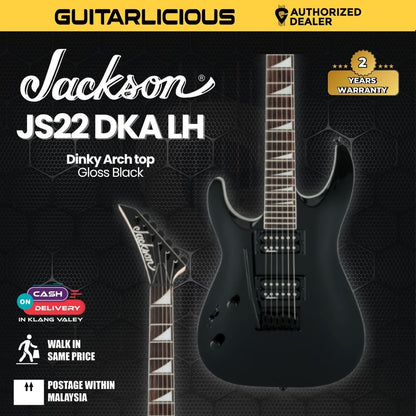 Jackson JS Series Dinky Archtop JS22 DKA Left-Handed Electric Guitar, Amaranth FB, Gloss Black
