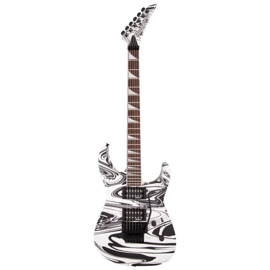 Jackson X Series Soloist SLX DX Swirl Electric Guitar, Laurel FB, Satin White Swirl