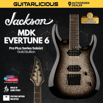Jackson Pro Series Plus Dinky MDK EverTune 6-String Electric Guitar, Silver Sparkle