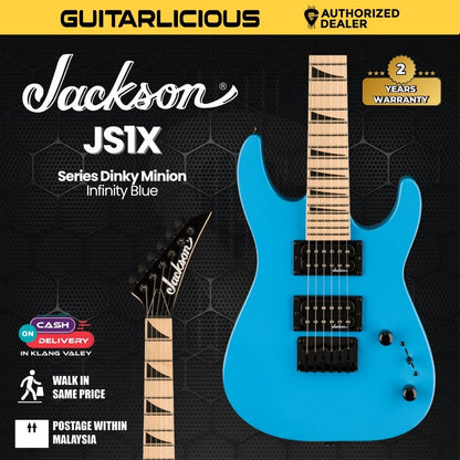 Jackson JS Series Dinky Minion JS1X Electric Guitar, Maple FB, Infinity Blue