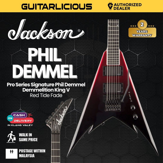 Jackson Phil Demmel Signature Demmelition Pro Electric Guitar, Red Tide Fade