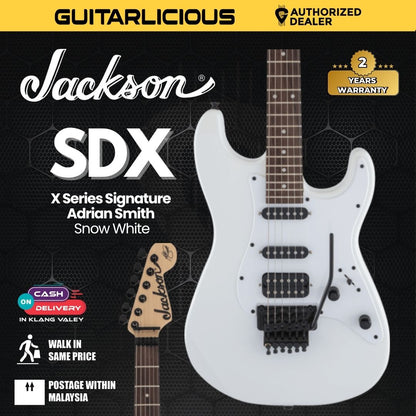Jackson X Series Signature Adrian Smith SDX Electric Guitar, Laurel FB, Snow White