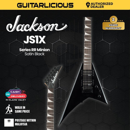 Jackson JS Series RR Minion JS1X Electric Guitar, Amaranth FB, Satin Black