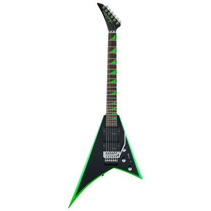 Jackson X Series Rhoads RRX24 Electric Guitar, Black with Neon Green Bevels
