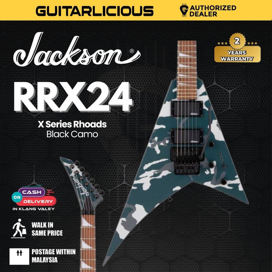 Jackson X Series Rhoads RRX24 Electric Guitar, Laurel FB, Black Camo