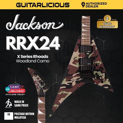 Jackson X Series Rhoads RRX24 Electric Guitar, Laurel FB, Woodland Camo