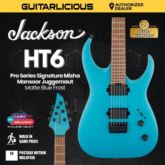 Jackson Pro Series Signature Misha Mansoor Juggernaut HT6 Electric Guitar, Matte Blue Frost
