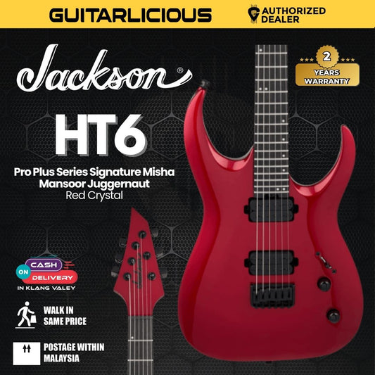 Jackson Pro Plus Series Signature Misha Mansoor Juggernaut HT6 Guitar, Ebony FB, Red Crystal